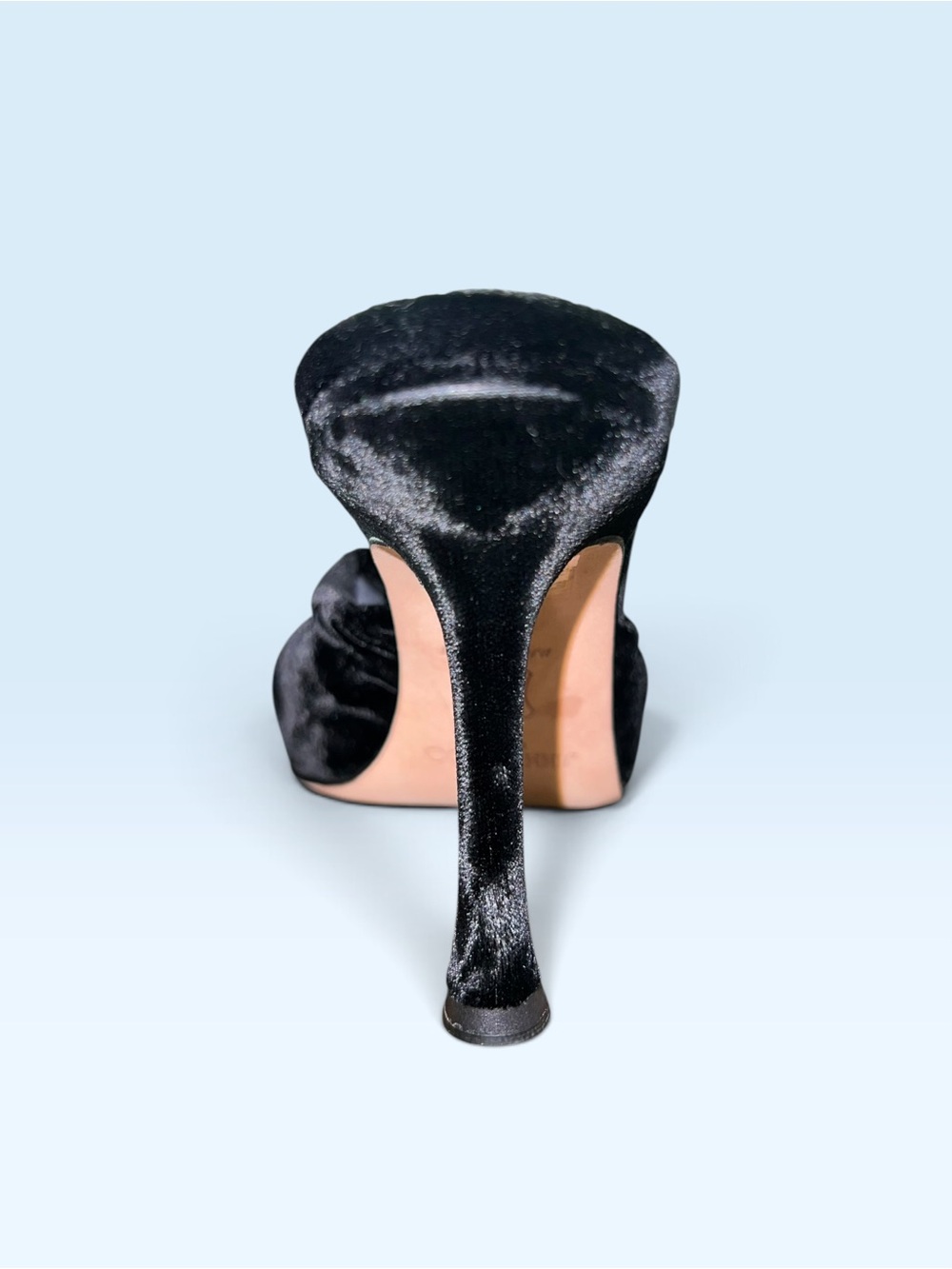 Jimmy Choo Black Velvet Rhinestone-Trim Slide Mules - Picture 5 of 16
